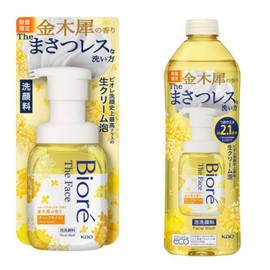 2022 Biore The Face Foaming Facial Cleanser, Osmanthus Scent, Body, 6.8 fl oz (200 ml) + 11.8 fl oz (340 ml), Refill, Kinmokusei, Kao