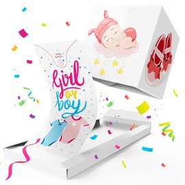 Boom. Girl or Boy, Surprise Gender Reveal Card, Gender Reveal Party, New Baby Card Newborn card, baby announcement cards