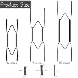 Hotop 12 Pcs Plate Hangers for The Wall 6, 8, 10 Inches Black Invisible Heavy Duty Stainless Decorative Wire Plate Hangers Stainless with 12 Pcs Hooks with Nails for Indoor Decorative