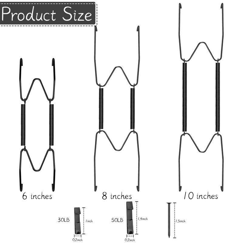 Hotop 12 Pcs Plate Hangers for The Wall 6, 8,