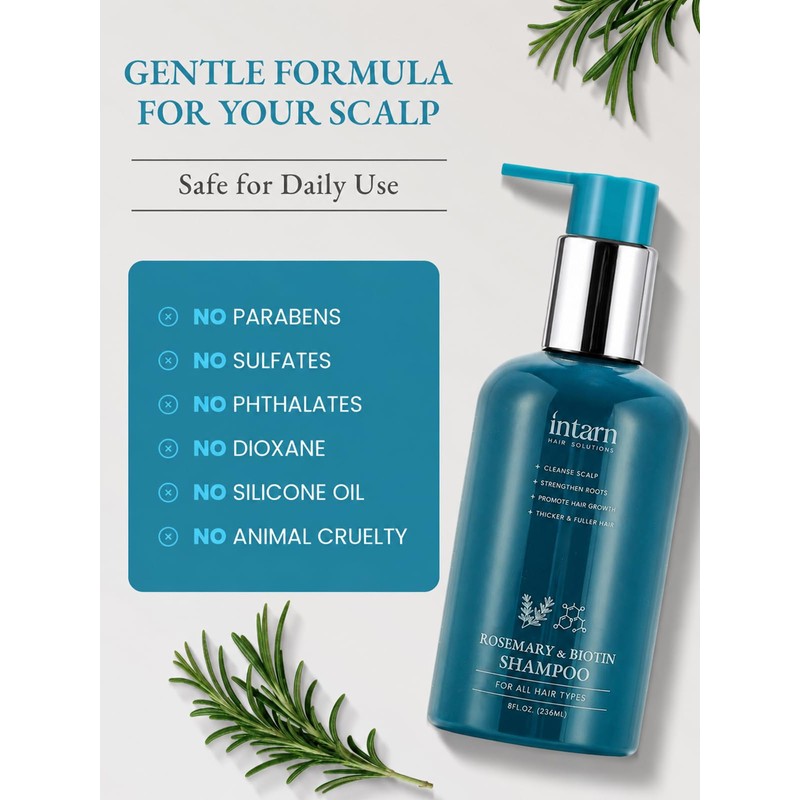 Biotin Rosemary Hair Growth Men Shampoo for Hair Loss 8
