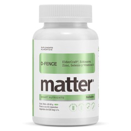Matter D-Fence Suplementos, ElderCraft®, Equinácea, Zinc TRAACS®, Selenio Albion® y Vitamina A, Apoyo a la Protección Celular, Bienestar Estacional y 