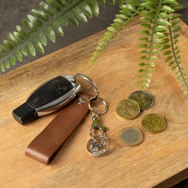 Robin Goods® 2 x Key Ring Zodiac Sign Capricorn Shopping Trolley Token, Zodiac Pendant for Shopping Trolley with Removable Shopping Chip, Carabiner and Key Ring (Capricorn 2X)