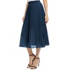 EXCHIC Women's Casual Chiffon Elastic Waist One Line Pleated Midi