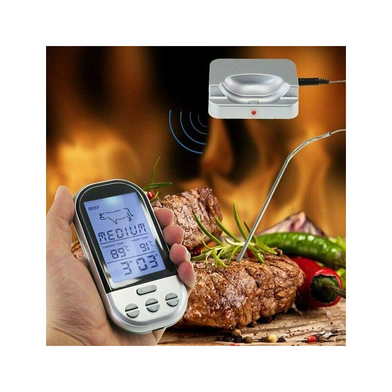 Hell's Kitchen Kitchen BBQ Meat Thermometer Wireless Digital Grilling BBQ