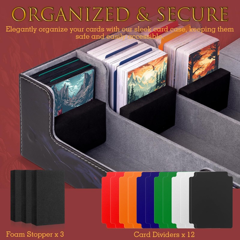 ULTRGEE Card Deck Box compatible with MTG Card - Holds