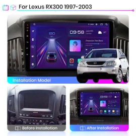 US Stock Junsun Car Multimedia Play for Lexus RX300 XU10 1997-2003 Toyota Harrier 1998-2002 Android Auto Radio GPS NavigationScreen Size: 9", ROM: WIFI, RAM: 2GB + 64GB Carplay