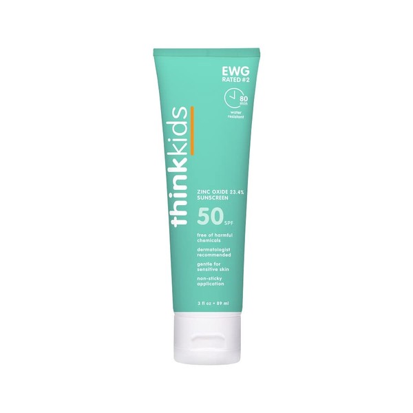 THINK Thinkkids Safe Mineral Sunscreen SPF 50+, 3 Fl Oz,