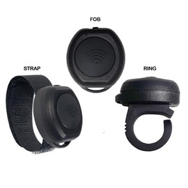 PRYMEBLU® Wireless PTT Button Switch Zello, Wave Communicator, ESChat, Unity, Streamwide and Many Other PoC Apps (BT-PTT-Super Mini-FOB)