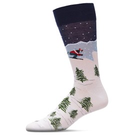 MeMoi Mountain Skier - Calcetines para hombre con mezcla de bambú, Azul Marino, 10-13