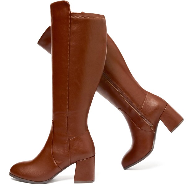 Ruiee Women's Extra Wide Calf Knee High Boots True Wide