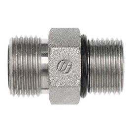 Brennan Industries FS6400-04-05-O Steel Straight O-Ring Face Seal Fitting, 9/16"-18 NPT x 1/2"-20 NPT Thread, 1/4" Male Face Seal x 1/4" Male O-Ring Boss