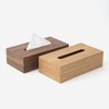 KEYUCA Cluster Tissue Box (Natural/Wooden), Stylish, Wood Grain Tissue, Tissue