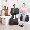 Purse and Handbags for Women, 3 Zip Compartments Tote Bag