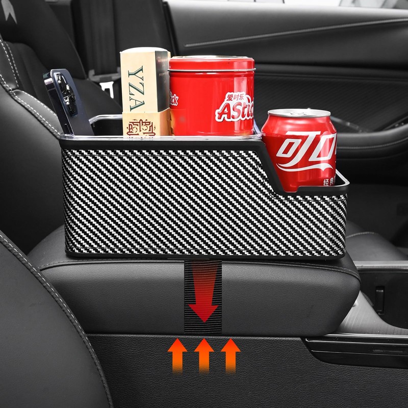 keketuohai Car Seat Organizer with Cup Holders,Car Armrest Extra Storage