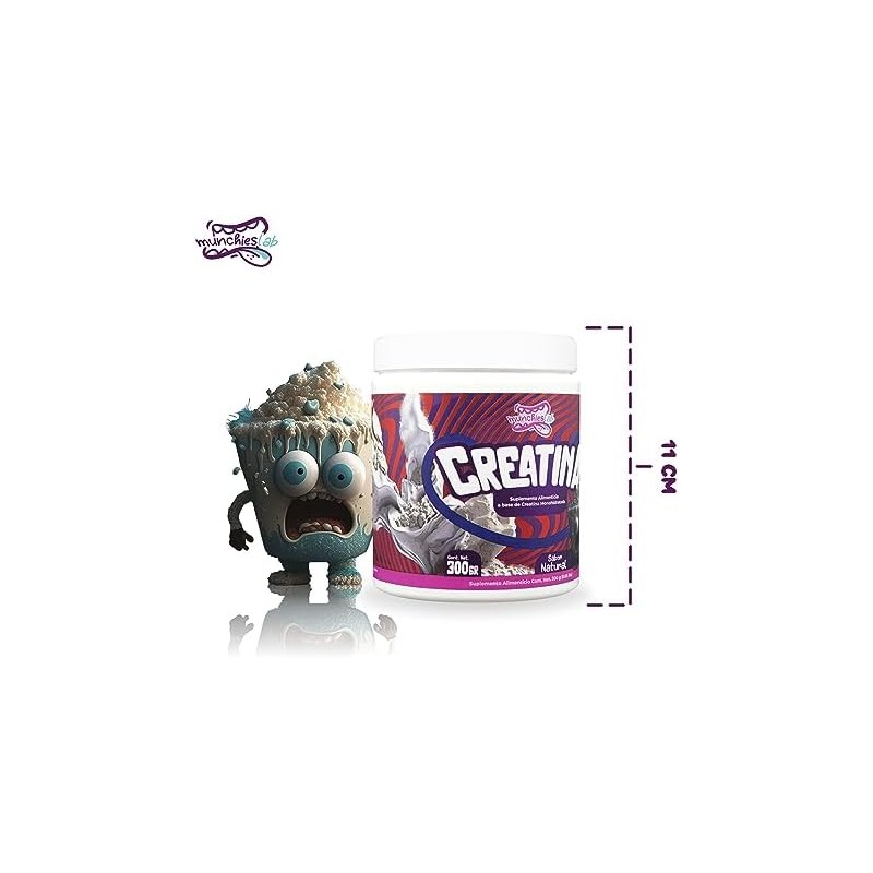 MUNCHIES LAB CREATINA 300G 60 SERVICIOS SABOR NATURAL