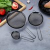 Black Fine Mesh Strainer 3 Piece Set, Black Flour Strainer