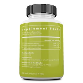 Ancestral Supplements Grass Fed Beef Intestines with Stomach (Tripe), 3000mg, Digestion Supplement Supports Acid Reflux and Gut, Intestine and Digestive Health, Non GMO, 180 Capsules