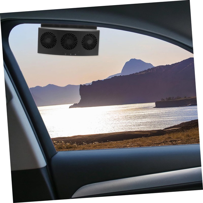 LABRIMP Car Window Vent Fan Small Exhaust Cooling Fan for