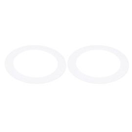 PATIKIL Metal Goof Trim Ring, 2 Pcs 7.09" OD 5.24" ID Circular Ceiling Light Trims Ring Recessed Light Cover Ring for Recessed Can Downlight, White