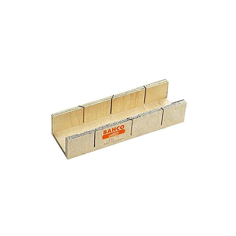 Bahco 234-W3 Laminated Wood Miter Box, Beige