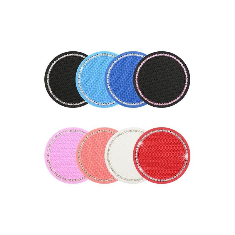 Bling Car Cup Coasters, Crystal Car Cup Holder Coaster, Rhinestone