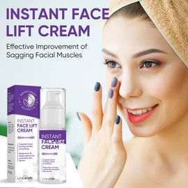Instant Face Lift Cream, Effective Temporary Skin Tightening Cream, Smoothing Fine Lines and Wrinkles for Face and Neck, Advanced Anti-Aging Solution, Smooth Appearance & Hide Loose Sagging Skin
