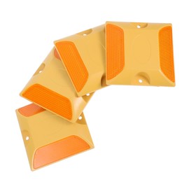 Gatuida 4 Pcs Delineator Driveway Markers Reflectors for Car Reflectors for Driveway Road Reflectors Driveway Reflectors Reflective Marker Reflectors for Road Pavement Reflector Abs Yellow