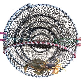 Crab Trap Fishing Net Shrimp Basket Bait Traps Fishing Accessories Line Lobster Cage Bait Case Portable Folded