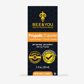 BEE and YOU Propolis Pure Liquid Extract – 300 mg Bee Propolis per serving - Ultra Potency - Zero Sugar - Zero Calorie - Supports Healthy Immune System - Sore Throat Relief - Antioxidants, Keto, Paleo, Gluten-Free, 1 Fl Oz (1 Pack) (High Potenct)