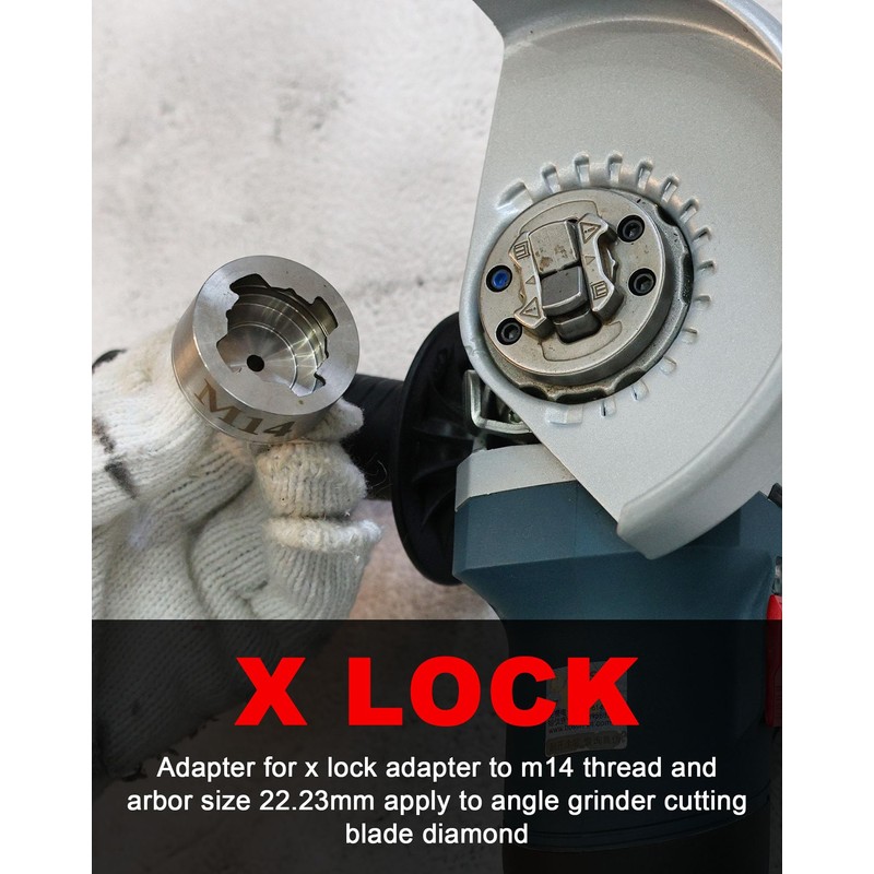 Casaverde M14 XLock Adapter for Angle Grinder Cutting Blade,Core Dirll