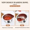 Rice Washer Strainer Bowl - 4-in-1 Washing Bowl for Quinoa,