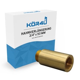 kör4u Tap Extension Brass 3/4 Inch x 50 mm Thread Extension Suitable for Drinking Water