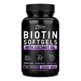 Zeal Naturals Biotin 10000mcg Para Cabello 180 Caps                                                                                                   