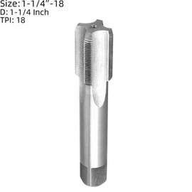 Burkit 1 1/4"-18 UNEF Tap and Die Set, 1-1/4 x 18 UNEF Machine Thread Tap and Round Die Right Hand