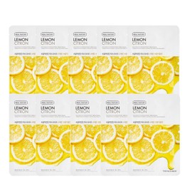 The Face Shop Ground Lemon Mask Sheets 10 Sheets / 더페이스샵 갈아만든 레몬 마스크 시트 10매