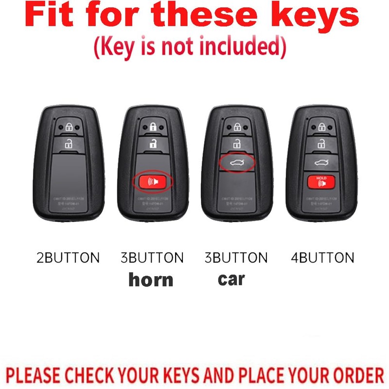 TECART Leather Key Fob Cover Metal Key Case Cover Protector