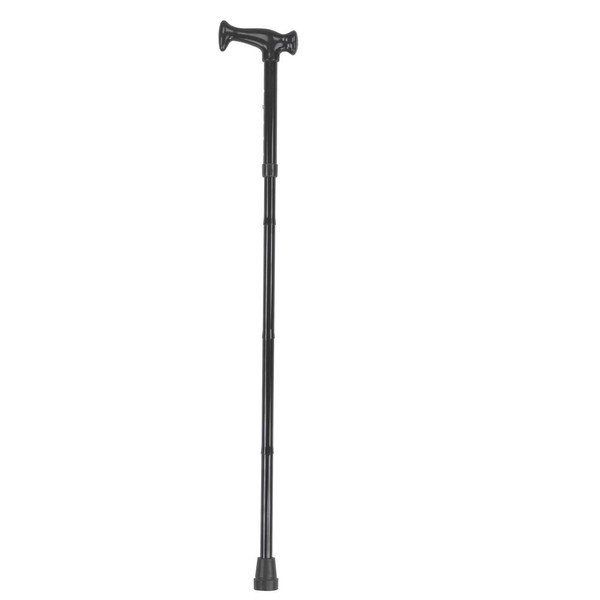 DMI Adjustable Folding Cane with Ergonomic Handle, Lightweight, Sturdy and Support up to 250 pounds, Great for Travel, Walking Stick, Black