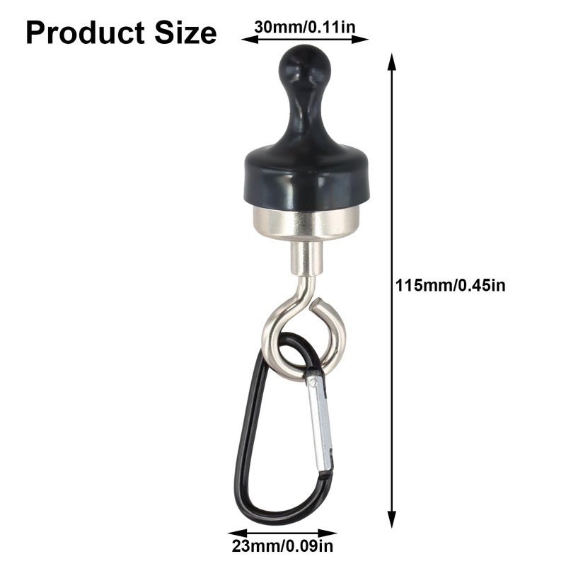 Joyan 4 Pcs Magnetic Hooks, Extra Strong Magnetic Hooks Black,