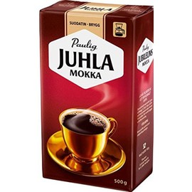 Paulig Juhla Mokka - Fine Grind - Filter Blend Ground Coffee - Bag 500g (Finland) (1 Bag)