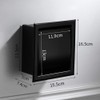 AmandaJ Toilet Roll Holder Stainless Steel Matt Black Built-in Wall