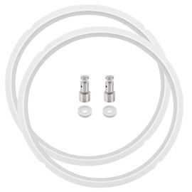 Silikon-Dichtungsring für InstaPot 8 QT Duo, Duo Plus, Ultra, IP-DUO80 IP-LUX 8 Zubehör, transparent, 2 Stück