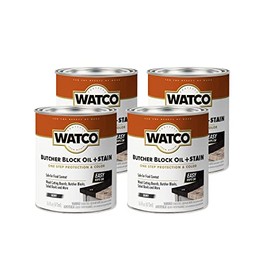 Watco 359023-4PK Butcher Block Oil + Stain, 16 oz, Ebony, 4 Pack