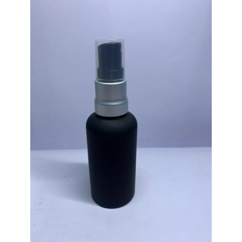 Meliars Frasco Negro Mate 50 Ml Bomba Atomizadora Aluminio (50