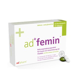 adfemin Monthly Pack (Blister) - Important Vitamins and Minerals - Especially for Women - as well as Algae DHA, Ginkgo Biloba and Lycopene (from Tomato Extract)