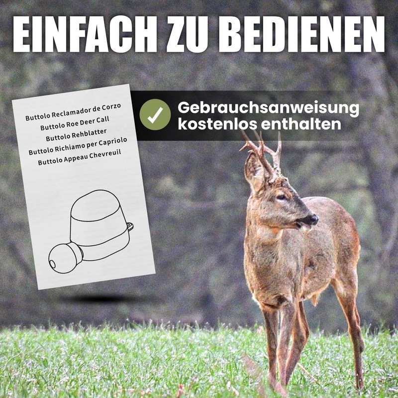 Butto leaves and deer - Buttolo deer leaf original for