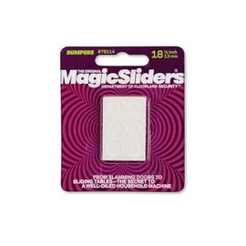 Magic Sliders Vinyl Self Adhesive Bumper Pads Clear Round 1/2 in. W x 1/2 in. L 18 pk