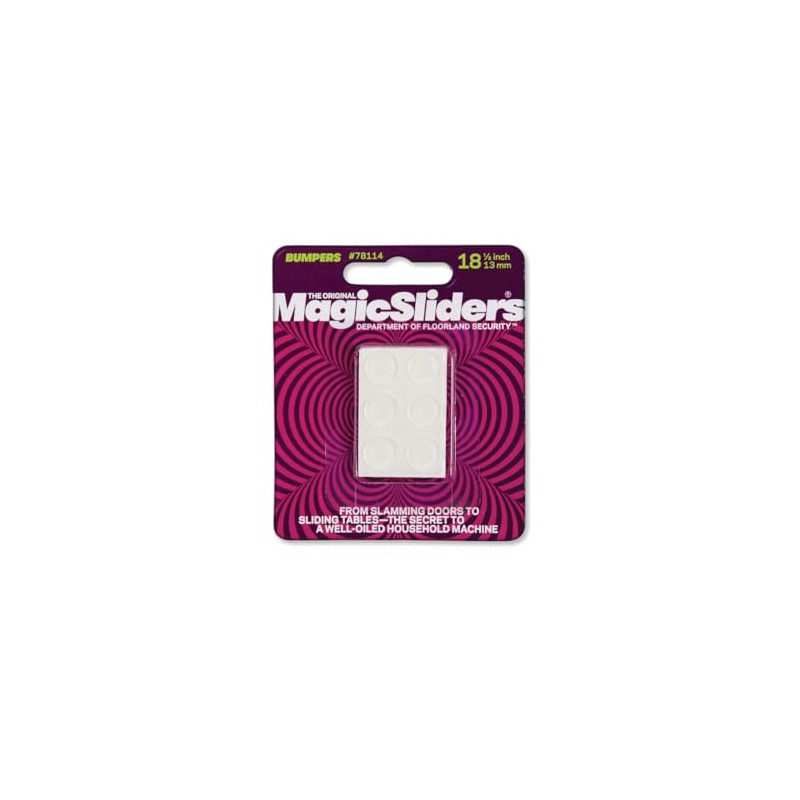 Magic Sliders Vinyl Self Adhesive Bumper Pads Clear Round 1/2