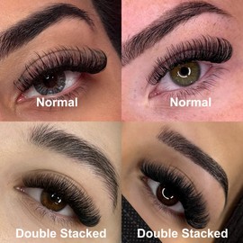 YASNAI Short Lashes Natural Look D Curl Eyelashes that Look Like Extensions Strip False Thick Volume Lash Pack 8-14mm Full 7 Pair Fluffy Wispy Cat Eye Mega Double Stacked Eyelash Small Fake Lashes