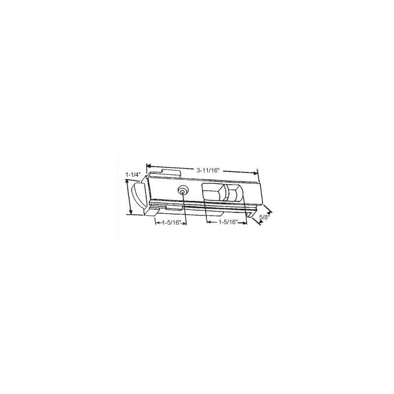 WRS 3-11/16" Black Tilt Latch - Right Hand